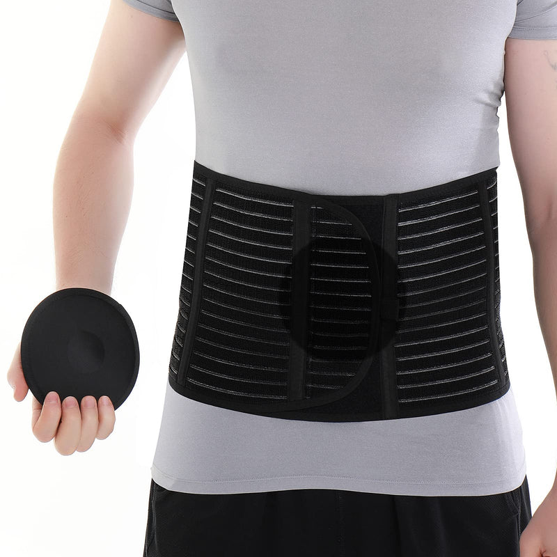 Umbilical Hernia Belt for Men & Women Plus Size, Abdominal Binder Support for Belly Button Hernia Support, Pain and Discomfort Relief from Umbilical, Navel, Ventral and Incisional Hernias (47"-59" 2XL/3XL
