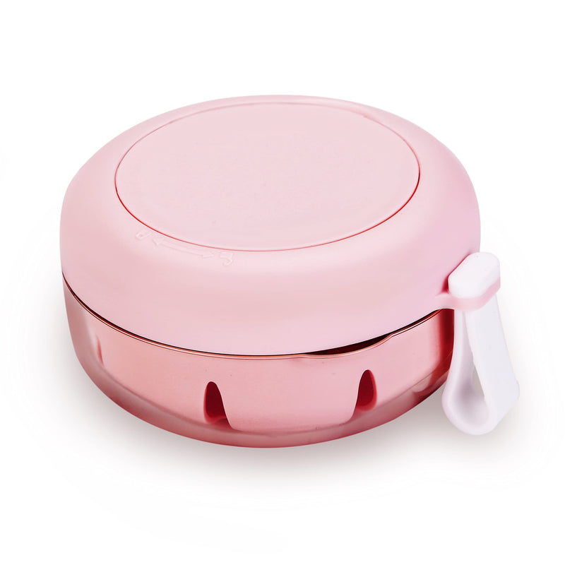 Denture Case, Definitely No-Leak Denture Bath Box for Traveling Perfectly, Denture Cup with Strainer & Magnetic Mirror,Completely Clean Care for Retainer, Mouth Guard, & Denture(PINK)… PINK