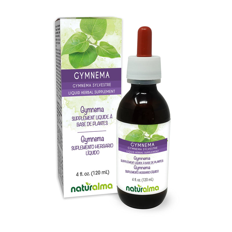 [Australia] - Naturalma Gymnema (Gymnema sylvestre or Marsdenia sylvestris) leaf Alcohol-free Tincture - 4 fl oz Liquid extract in drops - Herbal supplement - Vegan 4 Fl Oz (Pack of 1) 