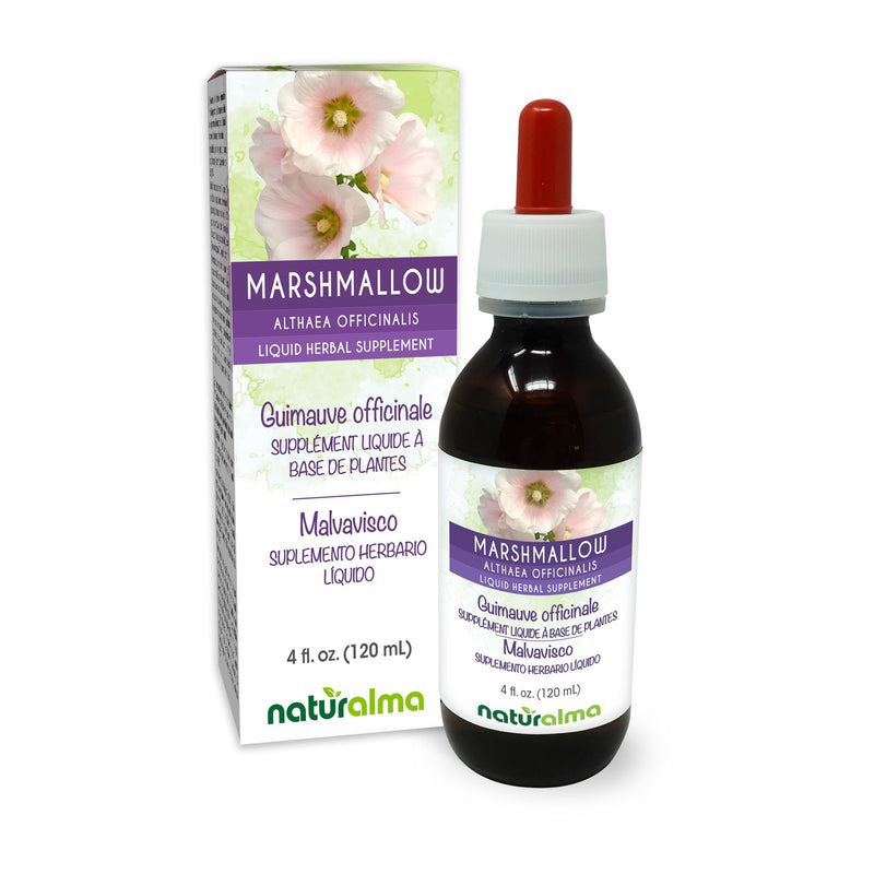 [Australia] - Naturalma Marshmallow (Althaea officinalis) root Alcohol-free Tincture - 4 fl oz Liquid extract in drops - Herbal supplement - Vegan 4 Fl Oz (Pack of 1) 