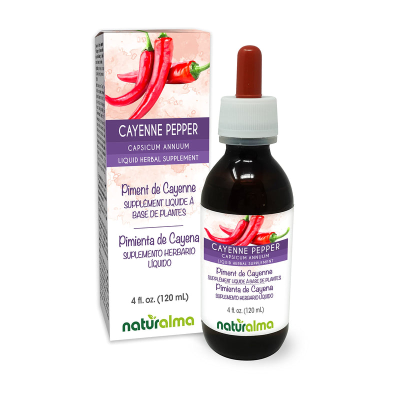 [Australia] - Naturalma Cayenne pepper (Capsicum annuum) fruit Alcohol-free Tincture - 4 fl oz Liquid extract in drops - Herbal supplement - Vegan 4 Fl Oz (Pack of 1) 