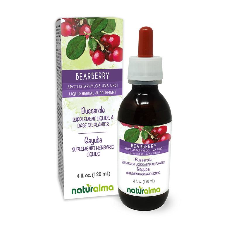 [Australia] - Naturalma Bearberry (Arctostaphylos uva Ursi) Leaf Alcohol-Free Tincture - 4 fl oz Liquid Extract in Drops - Herbal Supplement - Vegan 4 Fl Oz (Pack of 1) 