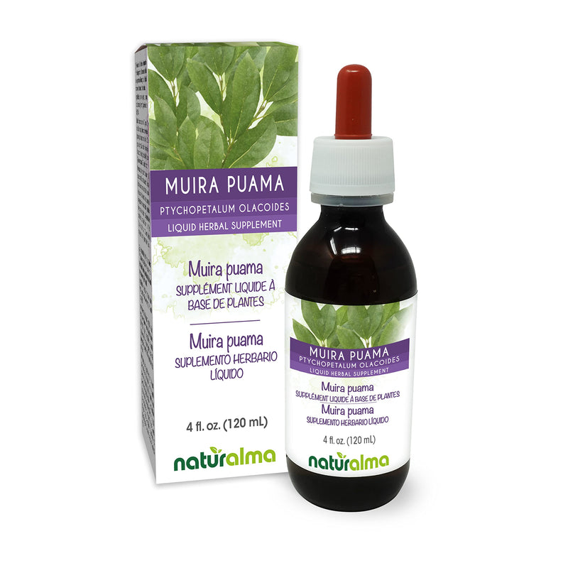 [Australia] - Naturalma Muira puama (Ptychopetalum olacoides) bark Alcohol-Free Tincture - 4 fl oz Liquid Extract in Drops - Herbal Supplement - Vegan 4 Fl Oz (Pack of 1) 