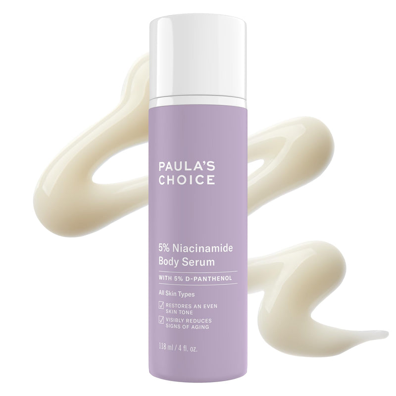 Paula's Choice 5% Niacinamide Body Treatment with Vitamin B3 & B5, 4 Fl Oz | Body Lotion for Discoloration, Redness, Wrinkles & Uneven Tone on Chest, Arms & Legs, Fragrance-Free