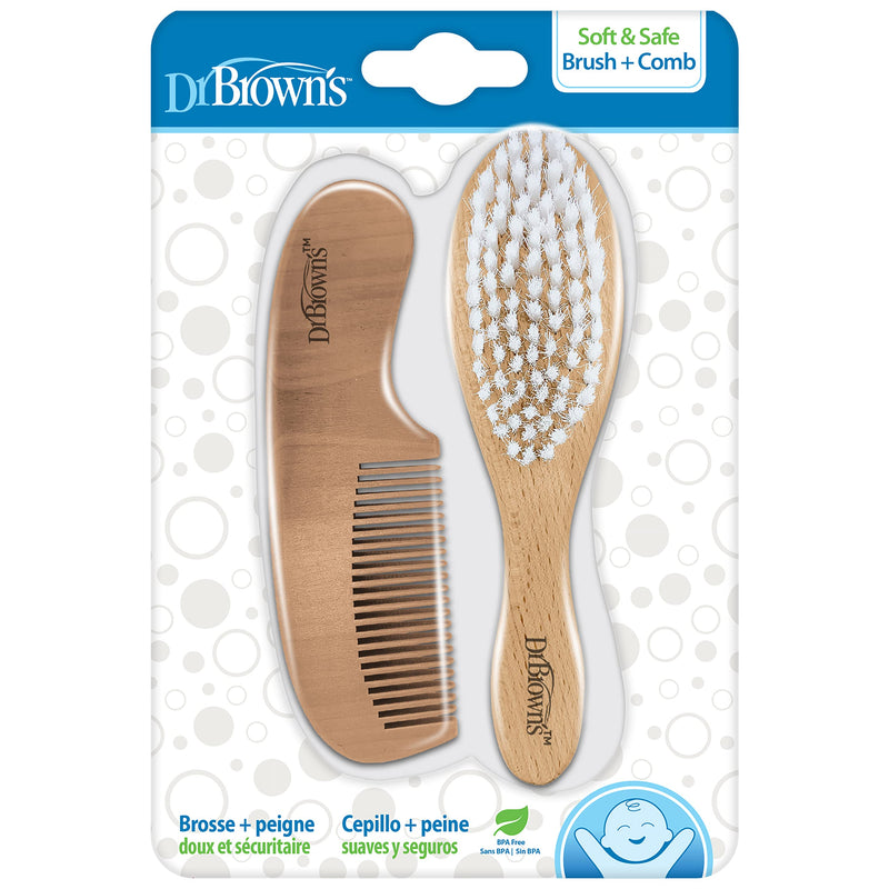 [Australia] - Dr. Brown's Soft and Safe Baby Brush + Comb 