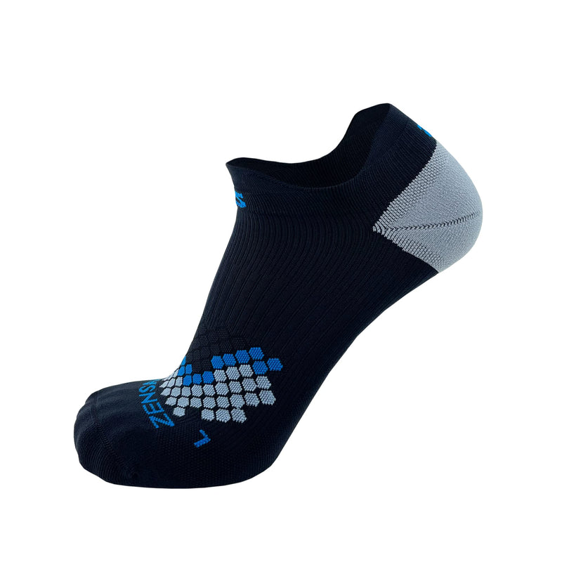 Zensah Plantar Fasciitis Relief Compression Socks - PF Night Socks for Plantar Fascia and Achilles Tendon Stability, Pain Large Black
