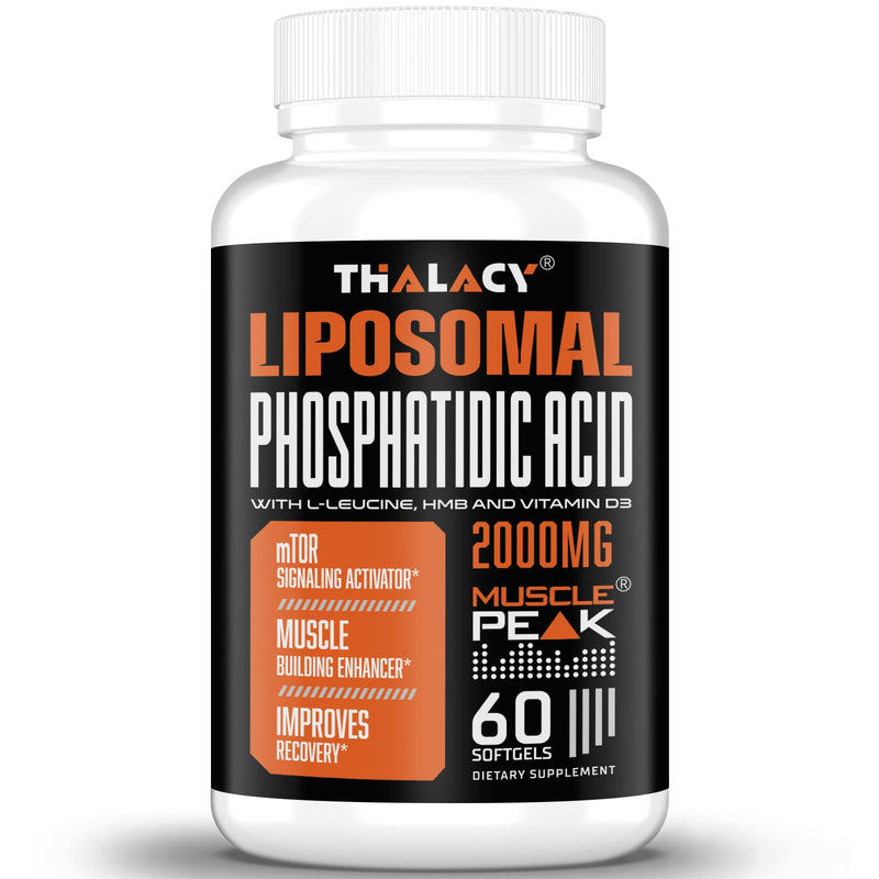 [Australia] - 2000mg Liposomal Phosphatidic Acid Muscle Builder (PA), High Absorption Muscle Building Supplements for Men & Women | Muscle Gainer, mTOR Protein Synthesis & Lean Muscle, Strength,60 Capsules 1 Count (Pack of 60) 