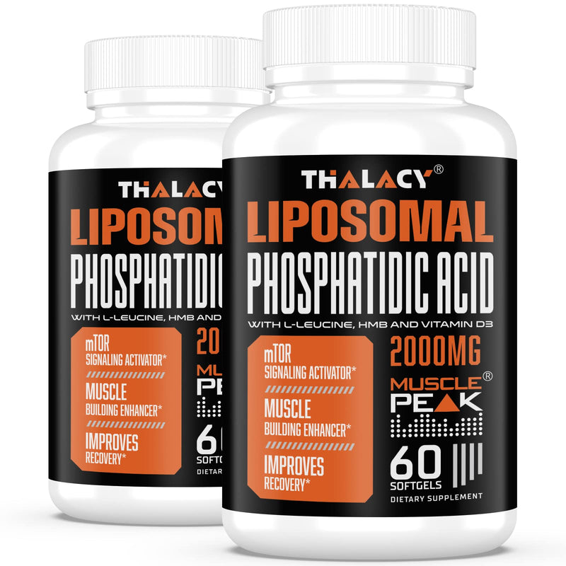 2000mg Liposomal Phosphatidic Acid (PA) | Muscle Builder, High Absorption Muscle Building Supplements for Men & Women | Muscle Gainer, mTOR Protein Synthesis & Lean Body Mass, Strength,120 Capsules | Liposomal PA Formula • 2000mg Blend • mTOR Protein S...