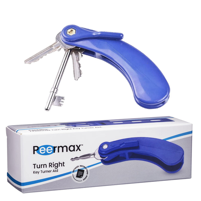 [Australia] - Turn Right Key Turner Aid for people with arthritis or weak hand Grip | assist devices for elderly and seniors key holder tools for hands | aids for disabled or handicapped | fits 3 keys (1) 1 