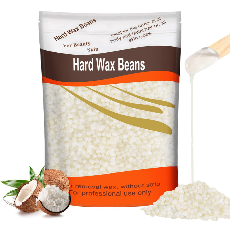 Hard Wax Beads for Hair Removal, Wax Beans for Sensitive Skin, 300g (10 Oz)/bag (Coconut), Unisex, Full Body Waxing, Painless and Effective for Sensitive Skin Hair Removal Coconut
