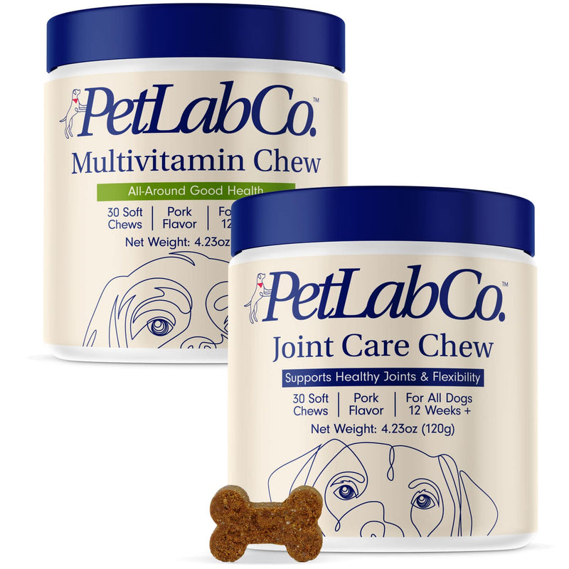 PetLab Co – Mobility & Wellness Bundle: Soft Chew Joint Supplement for Dogs to Support Dog Hip & Joint Care & Mobility 30 Count Plus Chewable Multivitamins for Dogs to Support Overall Health 30 Count - PawsPlanet Australia