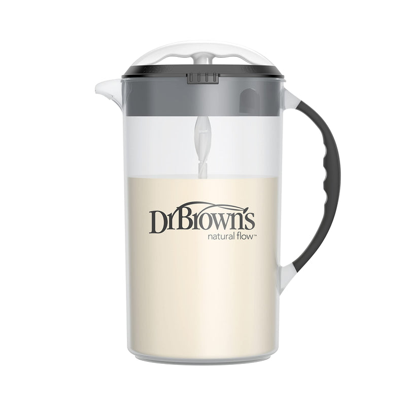 [Australia] - Dr. Brown's Baby Formula Mixing Pitcher with Adjustable Stopper, Locking Lid, & No Drip Spout, 32oz, BPA Free, Black 
