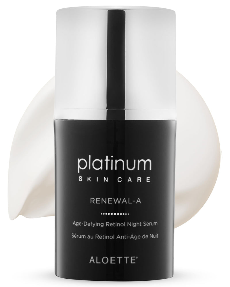 Aloette Renewal-A Retinol Serum for Face - Vitamin C Face Serum | Age-Defying Night Facial Serum with Niacinamide - Hydrate, Plump & Brighten Skin - Skincare for Fine Lines & Uneven Skin Tone