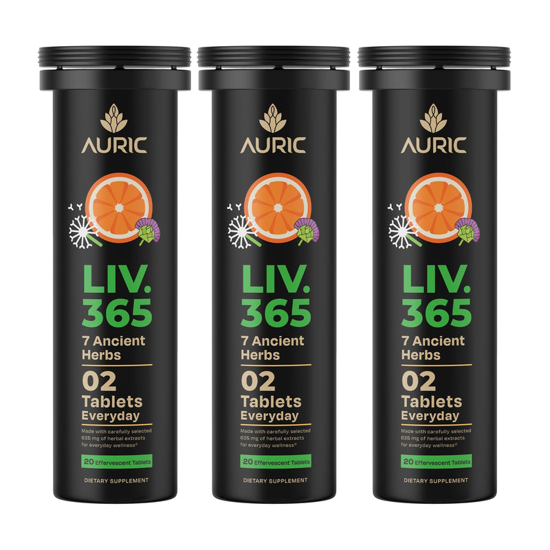 [Australia] - Auric Herbal Liver Support Supplement | Milk Thistle (Silymarin), Turmeric, Garlic, Ginger for Liver Health | Advanced Detox & Cleansing Formula for active Liver | 60 Tablets | Plant Based Gluten-Free 1 Count (Pack of 60) 