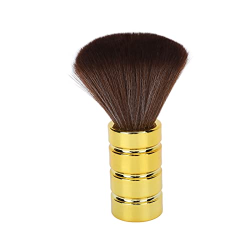 Neck Duster Brush, 2 Colors Soft Gentle, Professional Neck Cleaning Brush Haircut Hairdressing Duster(Gold)
