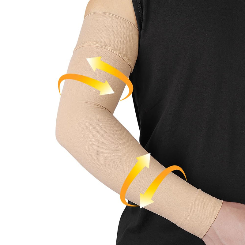 [Australia] - beister Medical Compression Arm Sleeve for Men WomenÔºàSingleÔºâ, 20-30 mmhg Full Arm Support for Pain Relief, Lymphedema Beige Large 