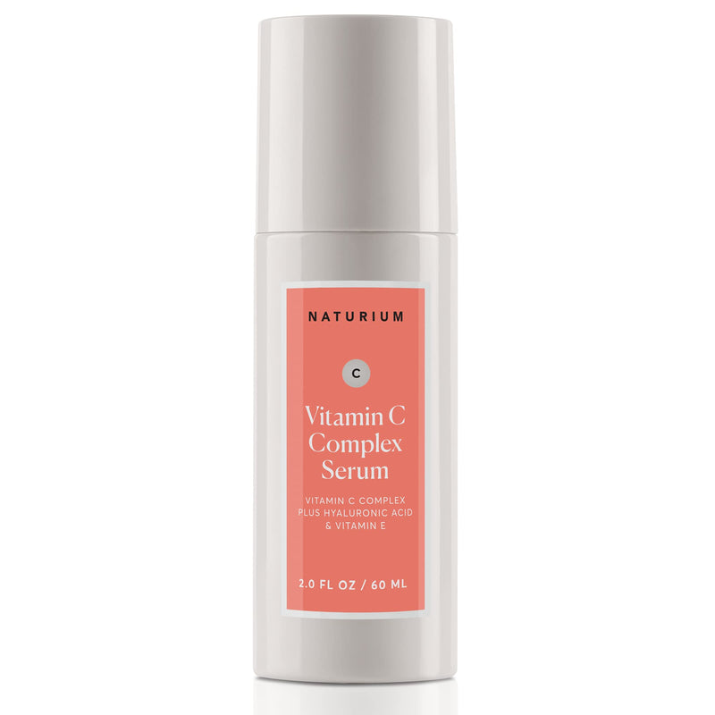 Naturium Vitamin C Complex Serum, Hyaluronic Acid & Vitamin E, 2 fl oz | Facial Treatment for Fine Lines & Wrinkles, Anti-Aging Formula for Hydration, Sensitive Skin, Travel Size, Face Serm 2 Ounce (Pack of 1)