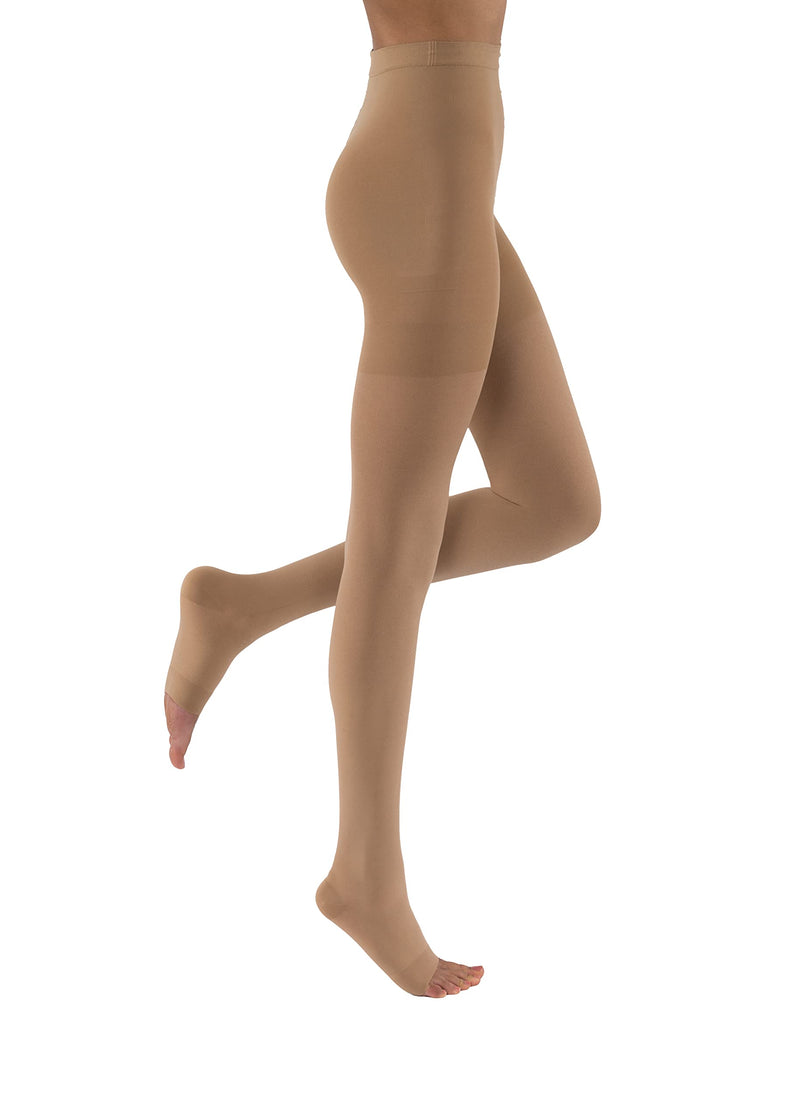 [Australia] - JOBST Relief Waist High 15-20 mmHg Compression Stockings Pantyhose, Open Toe Beige Large 