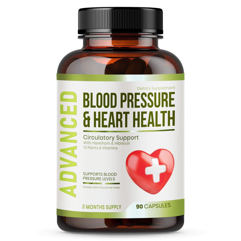 [Australia] - Heart Health Blood Pressure Support Supplement - Support Blood Pressure & Healthy Circularity Naturally with Hawthorn Berry & Hibiscus.Vitamins Pills for Healthy Hypertension (BP) & Healthy Heart. 