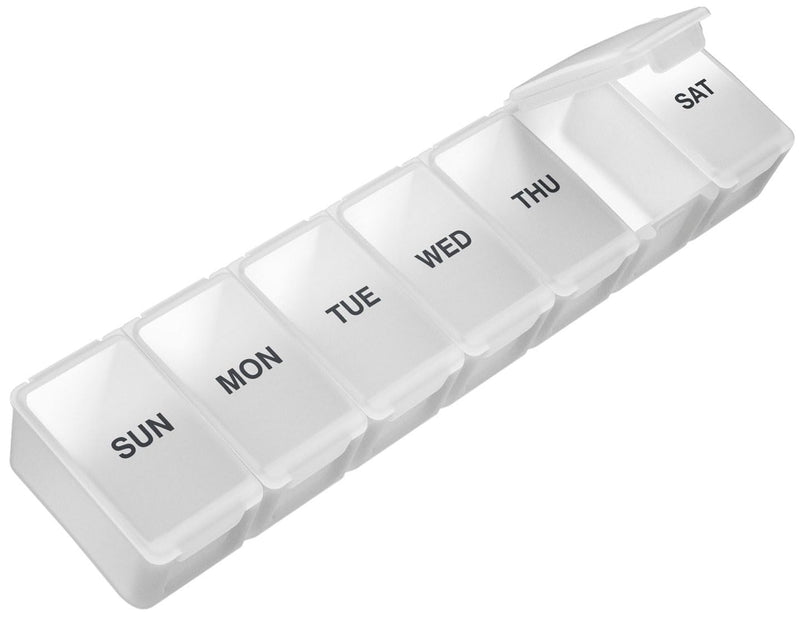 [Australia] - Extra Large Pill Organizer Weekly, KAPENS Daily Pill Case Box Large Capacity Compartments, 7 Day Pill Containers for Medicine Supplements Vitamin Fish Oil White 