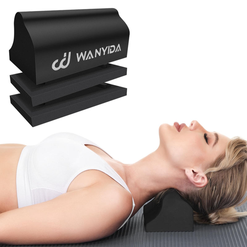 [Australia] - WANYIDA Neck Stretcher Chiropractic Pillows for Neck Pain Relief, Cervical Traction Device for Cervical Spine Alignment, Neck and Shoulder Relaxer, Cervical Orthotic Traction Block without cloth cover 