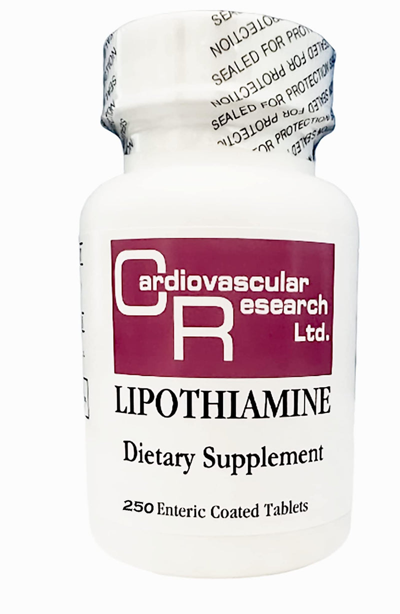 Cardiovascular Research Lipothiamine B Supplement 250 Tablets - Vitamin B1 Now with Alpha Lipoic Acid - 1 X 250 Count 250 Count (Pack of 1)