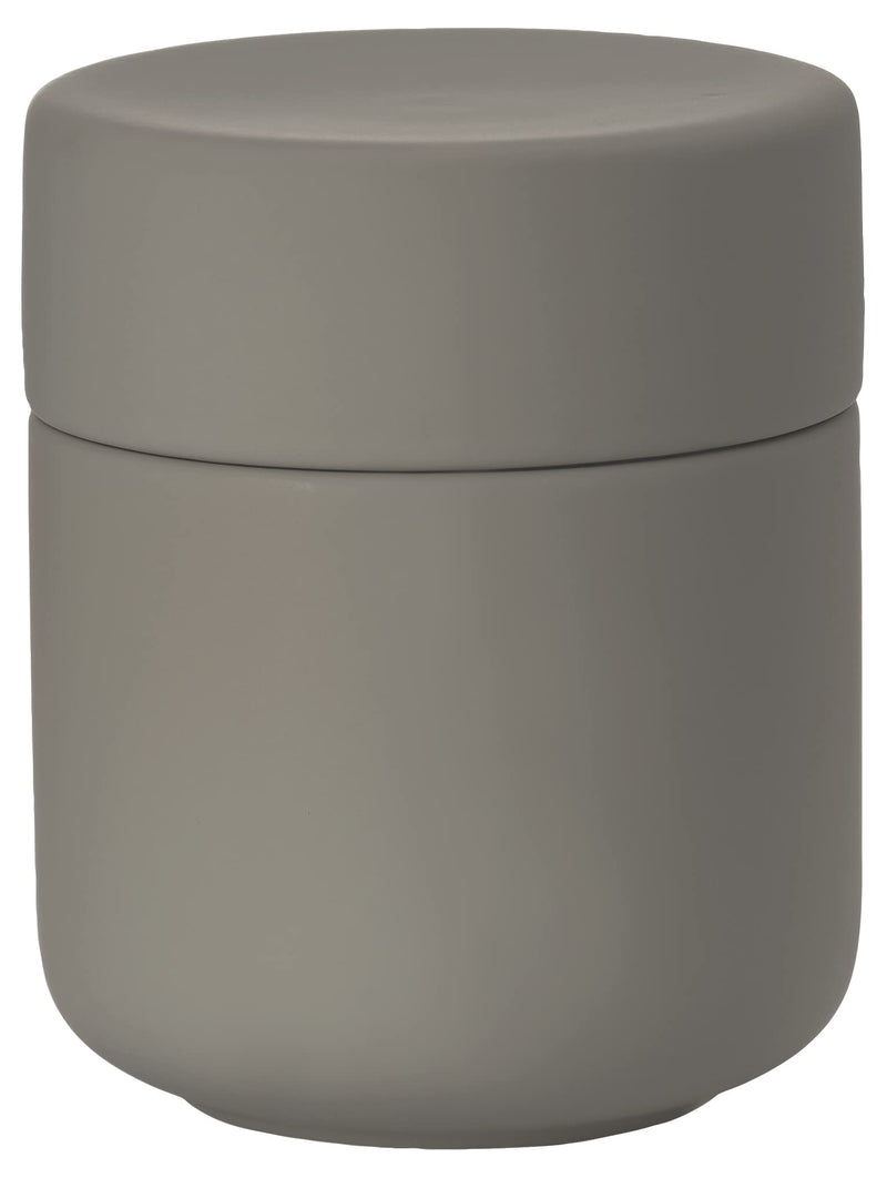 Zone Denmark Ume Cosmetic Jar with Lid (Taupe) | Elegant and Functional Storage Solution, Suitable for Beauty Essentials, Infusing Scandinavian Design into Your Vanity Space Beige (Taupe)