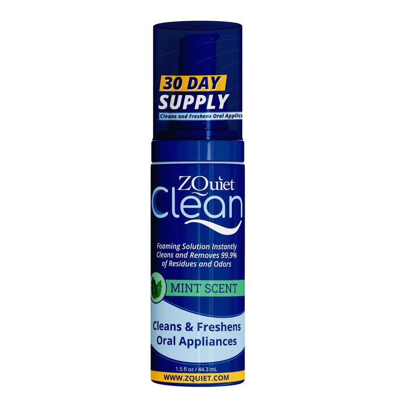[Australia] - ZQuiet, Clean, Cleaning Solution for All Oral Appliances, Chlorine-Free, Fresh Mint Scent, Travel-Size, TSA-Compliant 
