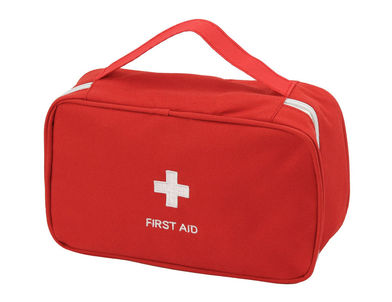 [Australia] - Portable Empty First Aid Kit Bag, Travel Medicine Pouch, Small Medical Bag (Red) Red 