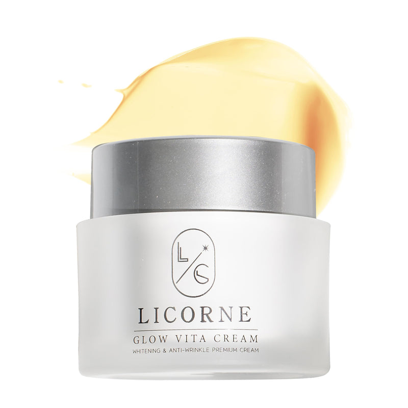 LICORNE Glow Vita Cream – Vitamin C Face Moisturizer with Niacinamide, Hydrating Lightweight Korean Face Cream, Daily Moisturizer for Smooth, Radiant-Looking Skin, K-Beauty Skincare