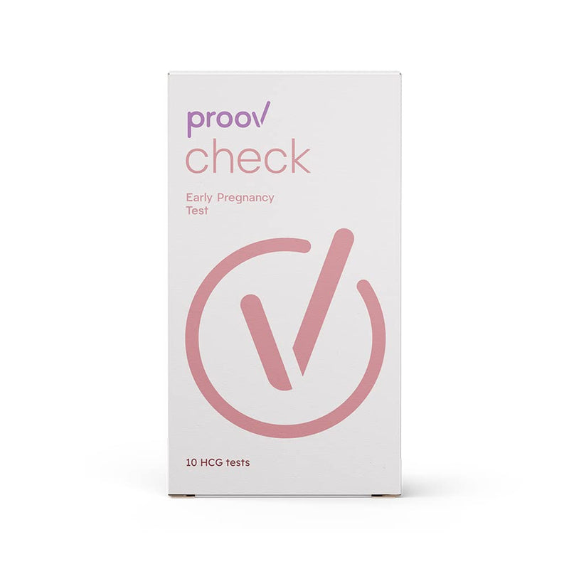 Proov Check - Early Pregnancy Test at Home - 10 hCG Tests | At-Home Pregnancy Detection for Women with 99% Accurate Results - Use with Ovulation and Fertility Tests - Non-Invasive