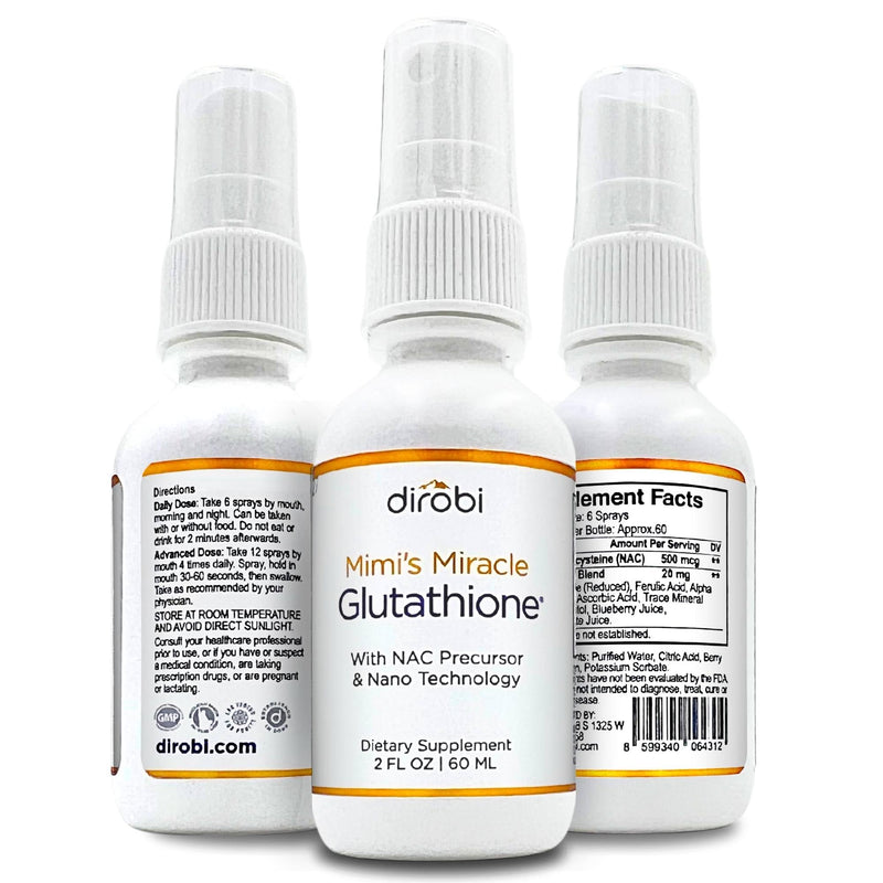 Mimi's Miracle Glutathione Spray, Sublingual Antioxidant, Reduced Glutathione Supplement with Ascorbic Acid, Blueberry & Pomegranate Extracts, Spray Dosage for Adults & Kids, 4 Ounces 4 Fl Oz (Pack of 1)