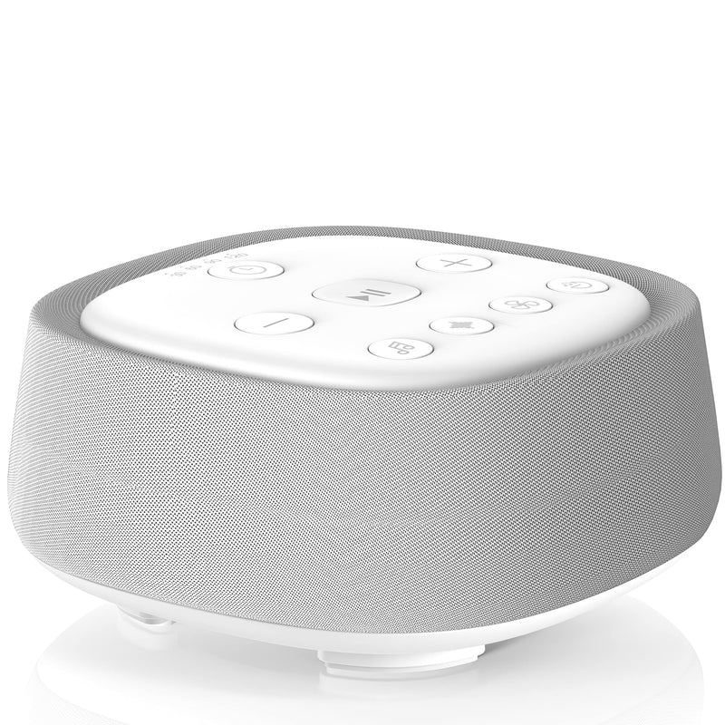 [Australia] - Rechargeable White Noise Machine with 28 Smoothing Sounds, Portable Sound Machine for Baby Kids Adult Sleeping, Auto-Off Timer, 32 levles of Volume Noise Machine Therapy for Home, Office, Travel Grey-white noise 