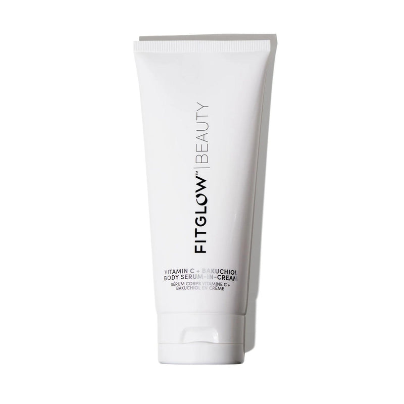 Fitglow Beauty Vitamin C + Bakuchiol Body Serum-in-Cream, 200ml | Anti-Aging Body Skincare, Smooths, Firms & Hydrates for Radiant Skin, Plant-Based Retinol Alternative