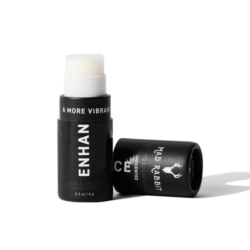 [Australia] - Mad Rabbit Enhance Tattoo Balm Stick-Tattoo Aftercare Brightener & Moisturizer, Organic & All Natural, Color Enhancement, Fragrance-Free (.2oz) 