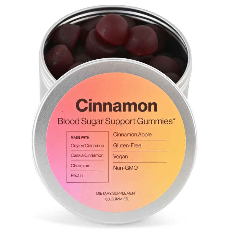 [Australia] - Ceylon Cinnamon Gummies - 2000mg Cinnamon Complex Chromium in Plastic Free Tins - Gluten Free Vegan 