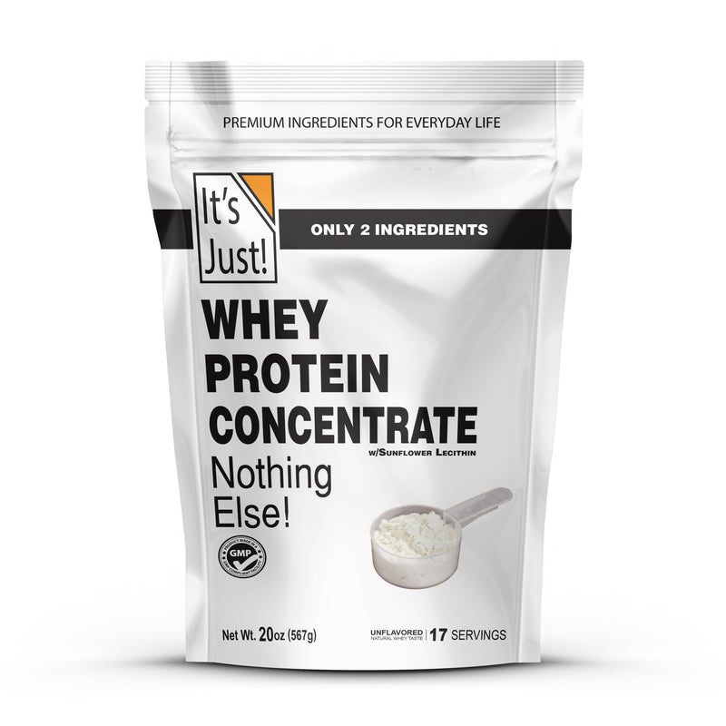 [Australia] - It's Just! - 100% Whey Protein Concentrate, Made in USA, No RBST/rBGH Hormones, Premium WPC-80, No Added Flavors or Artificial Sweeteners (1.25 Pound, Unflavored) 1.25 Pound (Pack of 1) 