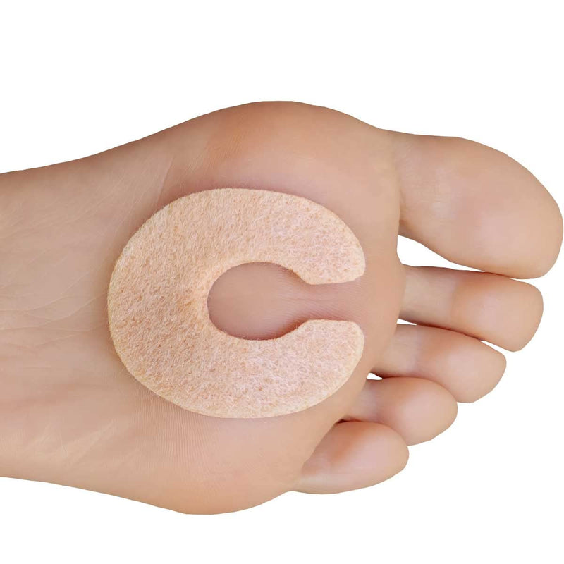 [Australia] - Chiroplax C-Shaped Felt Callus Cushion Pads Protector Rubbing Pain Relief Forefoot Metatarsal | 3/16" Thick (30 Pack) 3/16" Thick (Pack of 30) 