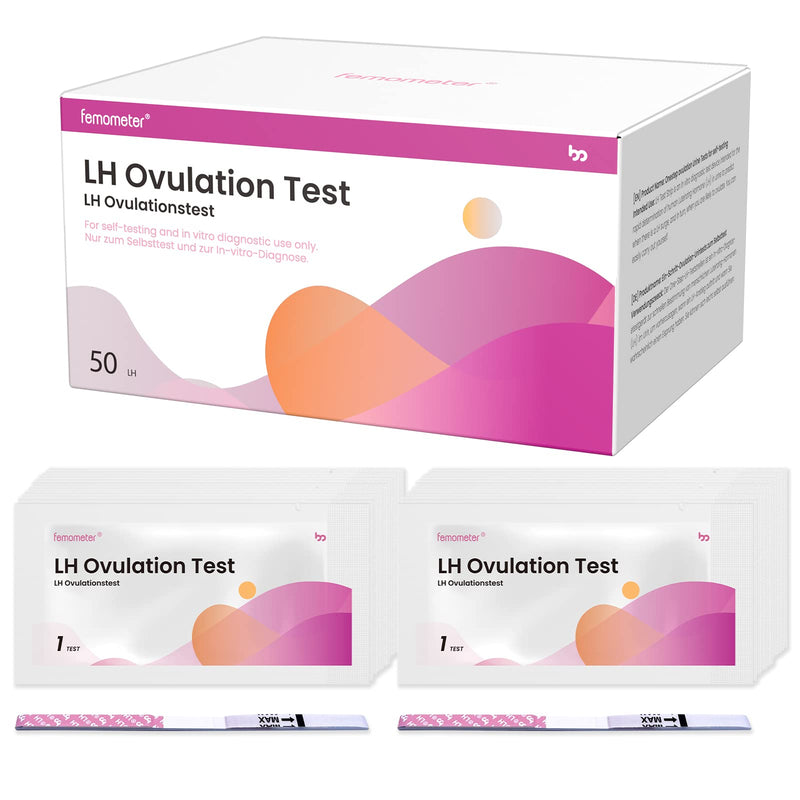 [Australia] - Femometer Ovulation Test Strips, 50 LH Strips for Women Over 99% Accurate & Easy to Use 
