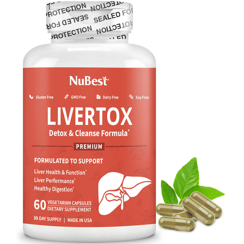 [Australia] - LiverTox by NuBest - Premium Liver Health Formula - Liver Cleanse, Detox & Repair - with Milk Thistle, Choline, Beet, Turmeric, Artichoke & Dandelion - 60 Capsules | 1 Month Supply Pack of 1 