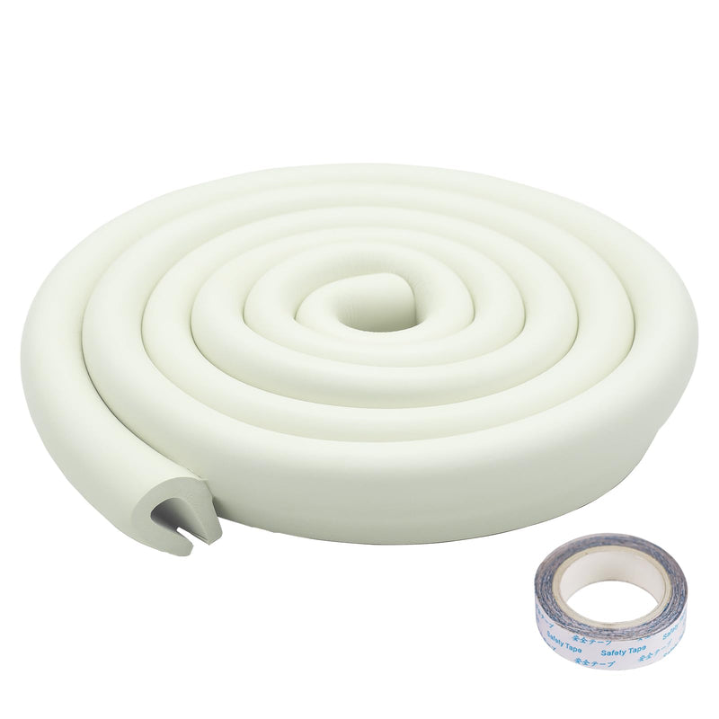 [Australia] - U Shape Edge Protectors for Glass Coffee Table,Foam Baby Proofing Safety Bumper Guard Strip,Corner Protectors for Kids,Extra Thick,Suitable for Furniture Fireplace,6.5 Ft/2m (U Type(Milky White)) U Type(Milky White) 