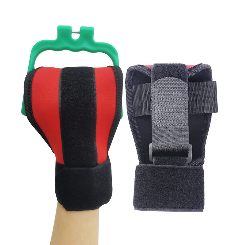 [Australia] - 1pc Hand Fist Finger Gloves for Stroke Brace Rehabilitation Training Equipment Finger Auxiliary Gloves Hand Brace for Hemiplegia Elderly Athlete Finger (red) red 