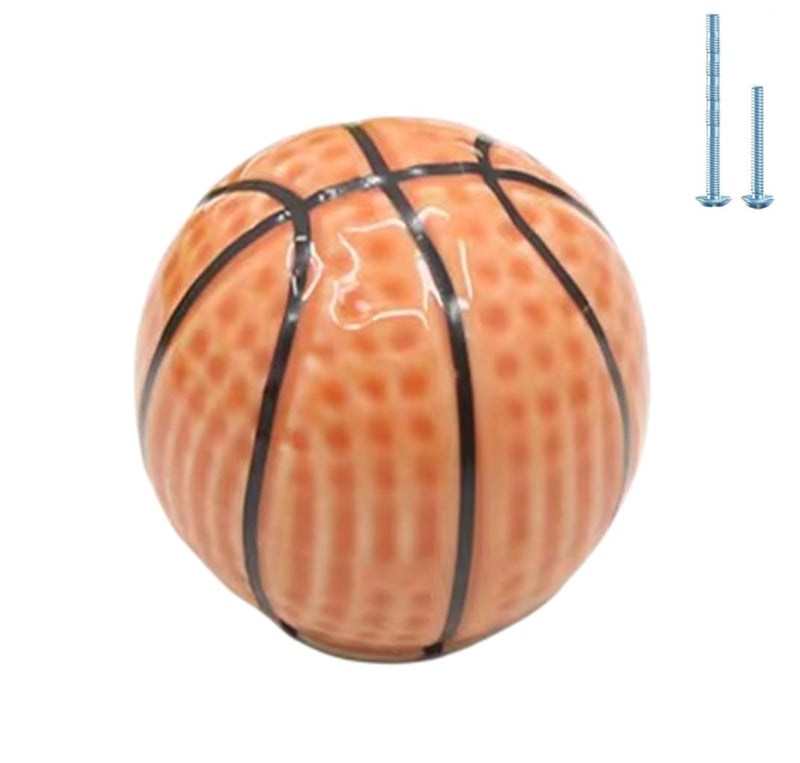 [Australia] - 10Pack Basketball Shape Drawer Knobs, Decorative Basketball Cabinet Knobs Door Handles Ceramic Knobs, with Mounting Screws 10 
