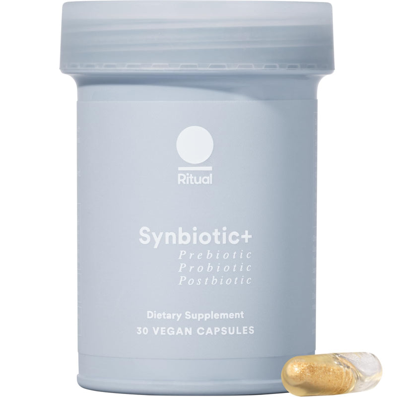 [Australia] - Ritual Synbiotic+ Probiotic, Prebiotic, Postbiotic, 3-in-1 Formula for Gut and Digestive Health, Regularity, Bloat, Immune Support, Vegan Delayed-Released Capsule, Probiotics for Women and Men, 30 Day 