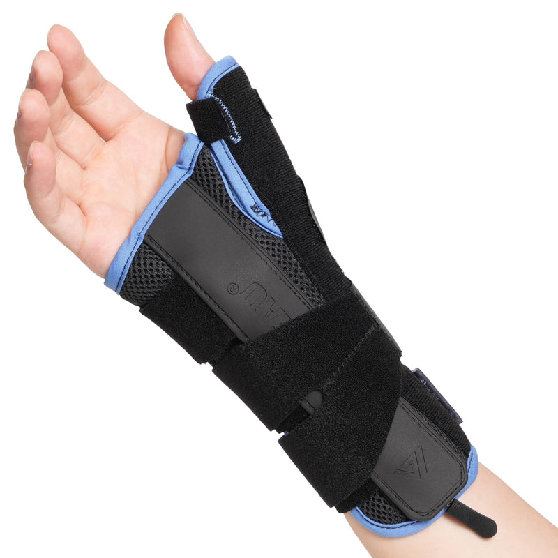 Velpeau Carpal Tunnel Wrist Brace with Thumb Support for Right and Left Hands, Thumb Spica Splint for De Quervain's Tenosynovitis, Sprain, Injuries, Tendonitis, Arthritis, Wrist Pain (Right Hand, M) Medium (Pack of 1) Right Hand