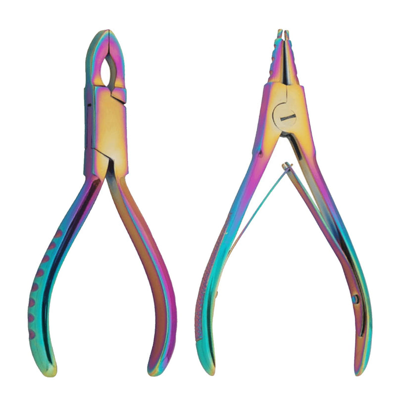 [Australia] - Multi Rainbow Color Bead Capture Ring Opener & Closer Set - Ball Closure Body Piercing Tool Tattoo 