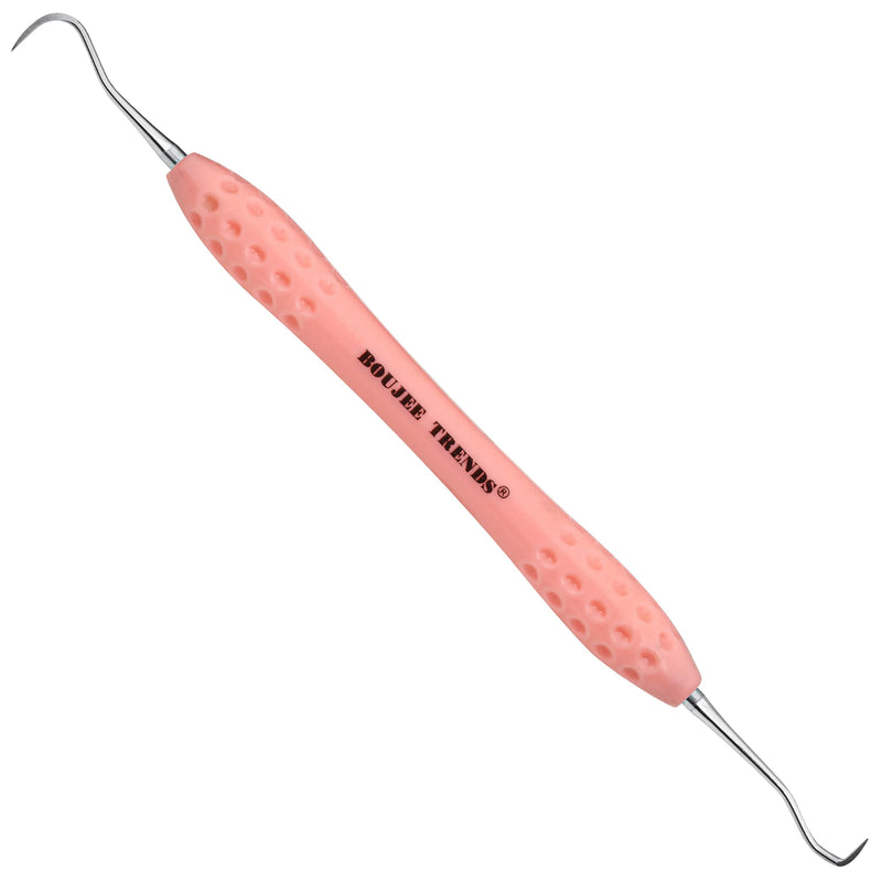 Professional Dental Tools Tartar Scraper for Dentist, Personal Use and Pets Plaque Remover for Teeth, Premium Oral Care Double Ended Dental Scaler | U5/33 Stainless Steel (Pink, Silicone Handle) Pink, Silicone Handle - PawsPlanet Australia