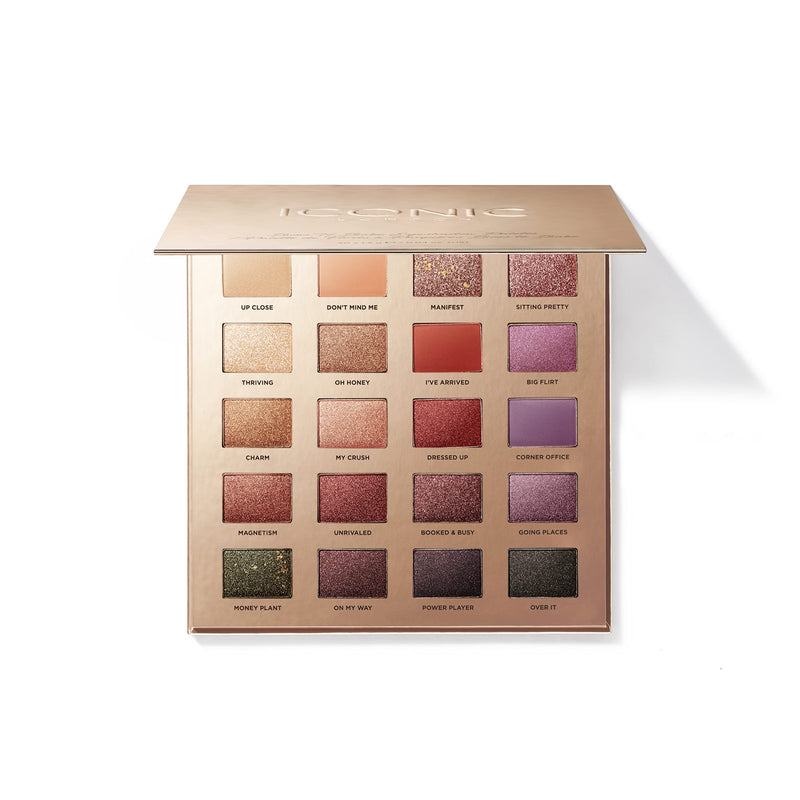 [Australia] - ICONIC LONDON Desk to Dance Eyeshadow Palette | Includes 20 Shades of Shimmers, Mattes and Glitters 