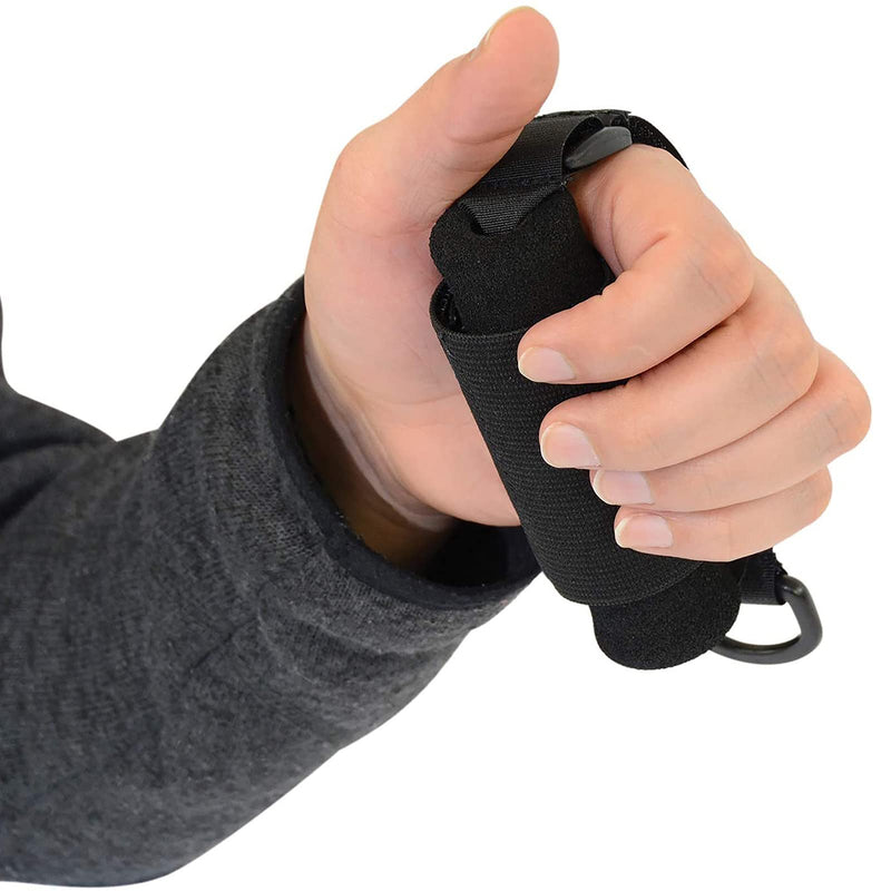 [Australia] - Universal Cuff Utensil Holder Strap Elderly Hand Strap for Holding Holds Utensils Writing Aids Parkinson Arthritis Tremors Patient Eating Assistance (Black) Black 