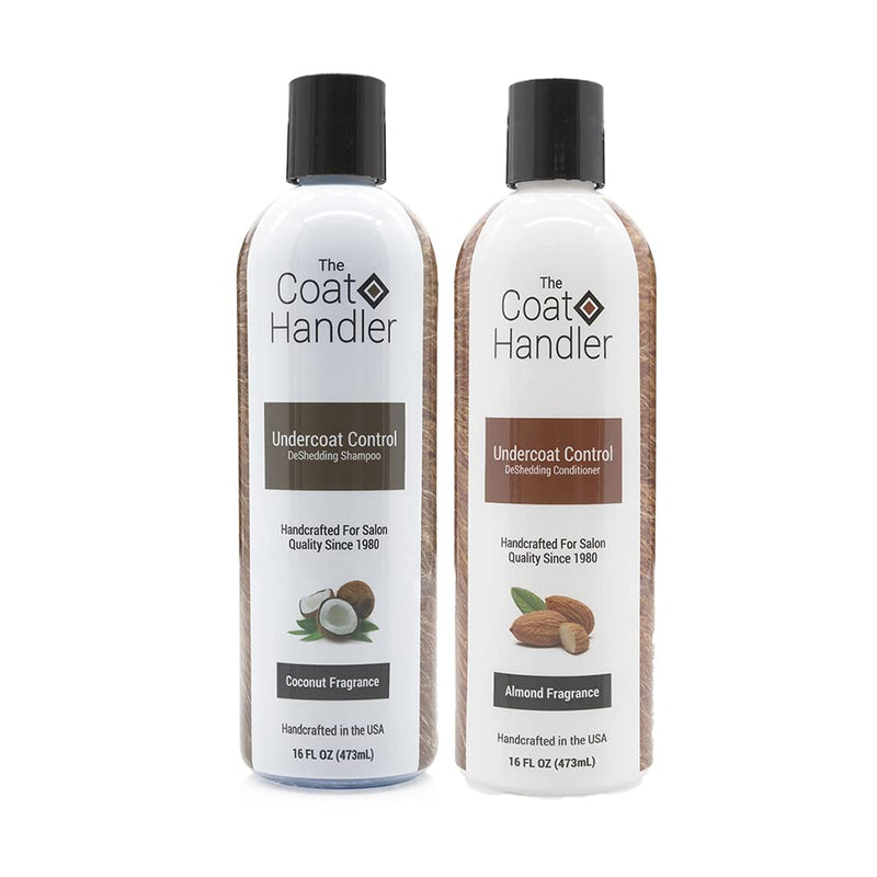 Undercoat Control deShedding Dog Shampoo and Conditioner Bundle, 16 oz - Combats and Reduces Shedding, Undercoat Removal, Omega 3 & 6 Rich, Vitamin E Strengthens The Hair Follicle - PawsPlanet Australia